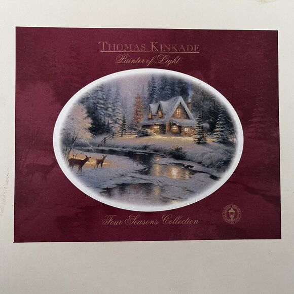 Vintage 1998 Thomas Kinkade Seasons Collection Set of 2 Deer Creek & Autumn - Picture 2 of 7
